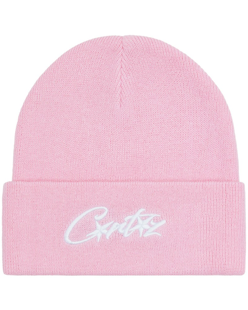 Corteiz Allstarz Folded Beanie - Pink