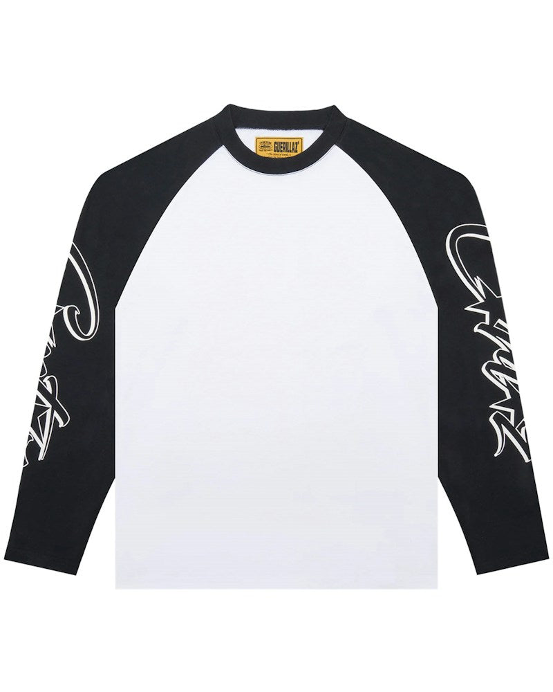 Corteiz Allstarz Raglan Longsleeve - White/Black