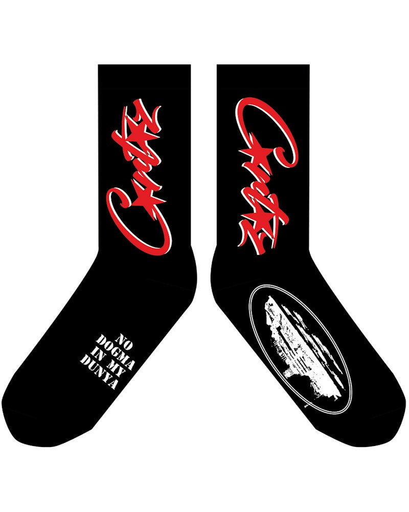 Corteiz Allstarz Socks - Black/Red
