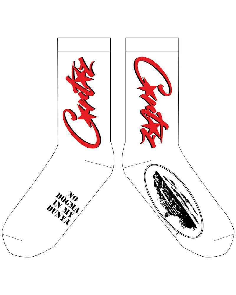 Corteiz Allstarz Socks - White/Red