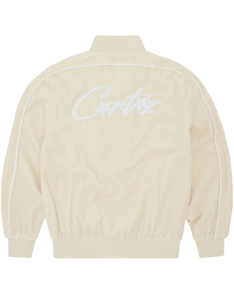 Corteiz Allstarz VVS Velour Jacket - Vanilla