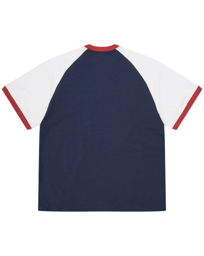 Corteiz Americana Raglan Top - Navy