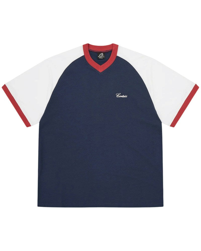 Corteiz Americana Raglan Top - Navy