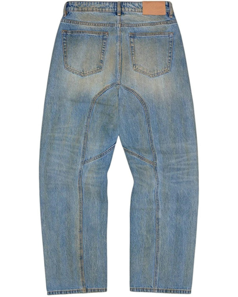 Corteiz Ardwear Panel Baggy Jeans - Washed Indigo