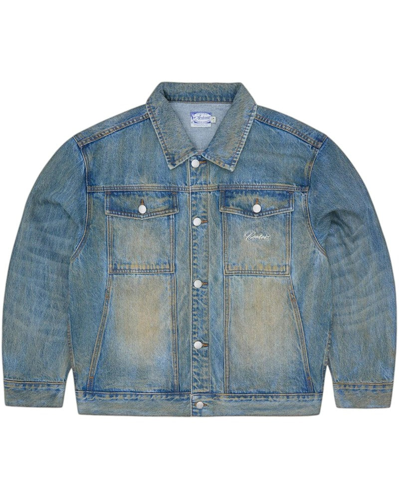 Corteiz Ardwear Panel Denim Jacket - Washed Indigo