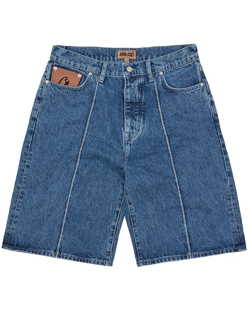 Corteiz C-Star Denim Shorts - Faded Blue