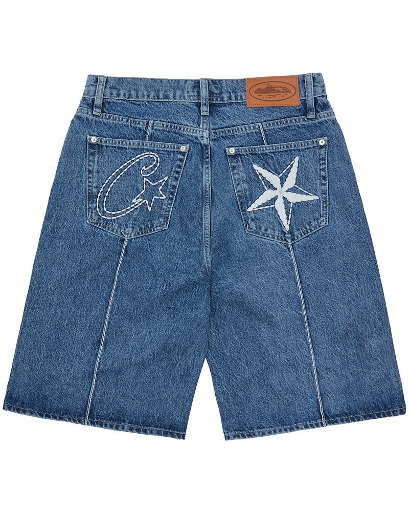 Corteiz C-Star Denim Shorts