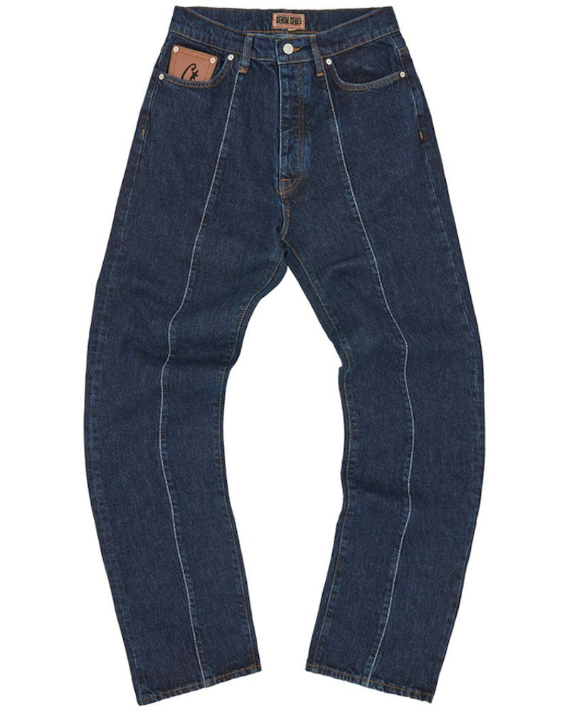 Corteiz C-Star Stitch-Down Jeans - Dark Wash