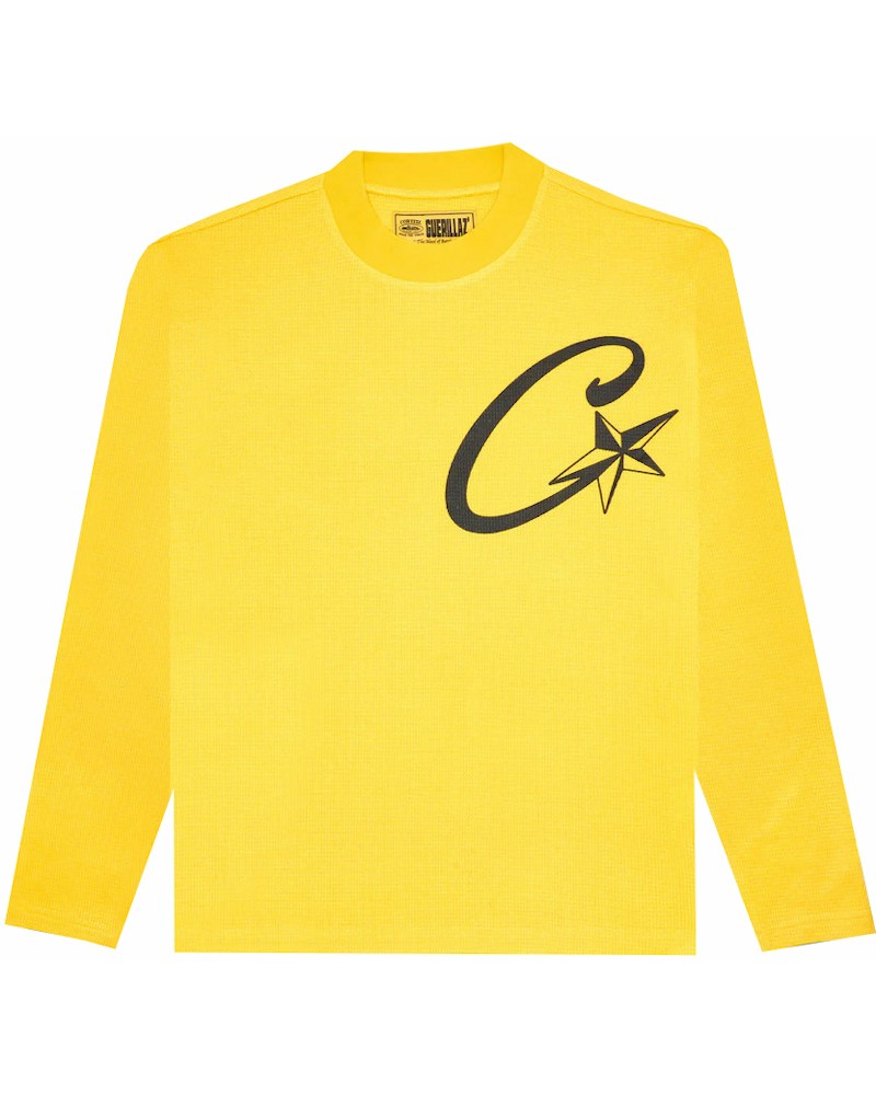 Corteiz C Starz Waffle LS Tee - Yellow