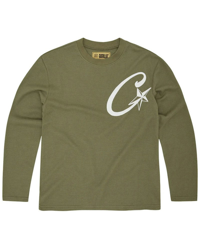 Corteiz C Starz Waffle Longsleeve - Khaki