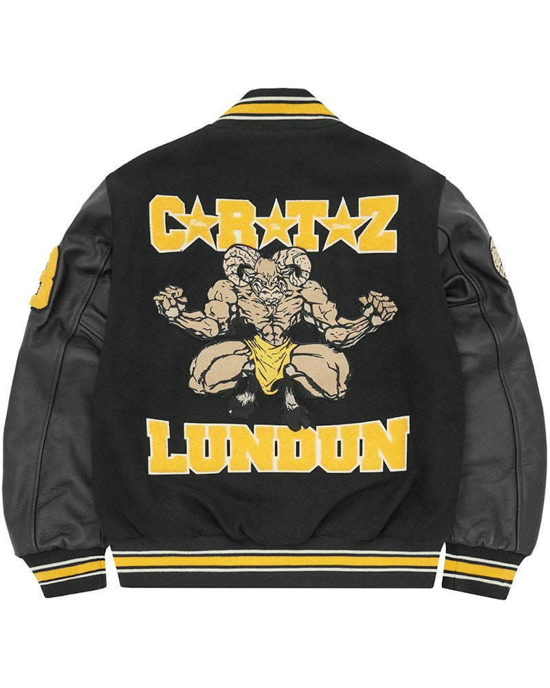 Corteiz CRTZ Goat Varsity Jacket - Black