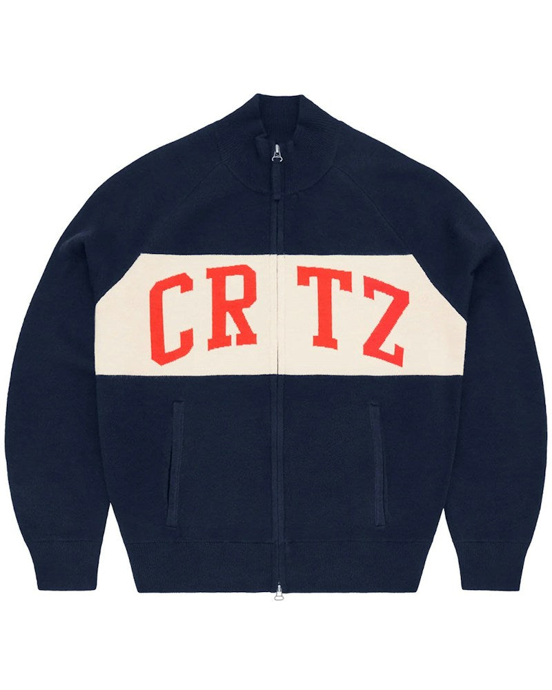 Corteiz CRTZ Knit Zip Up - Navy