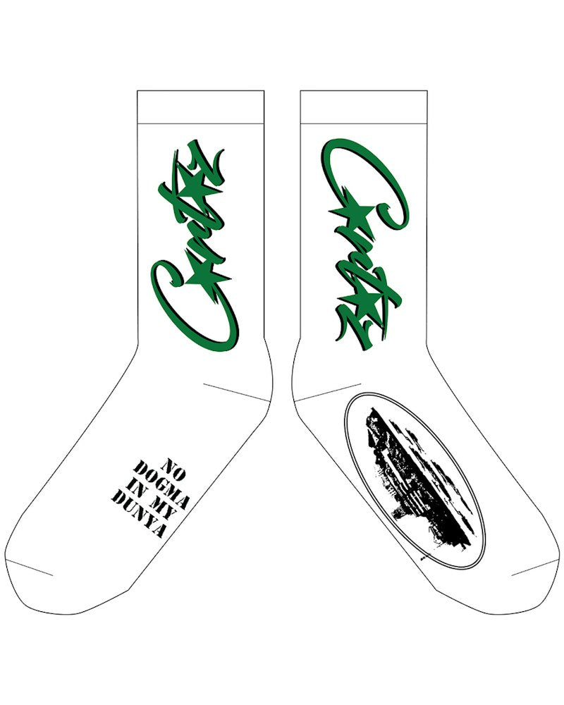 Corteiz Celtic Allstarz Socks - White/Green