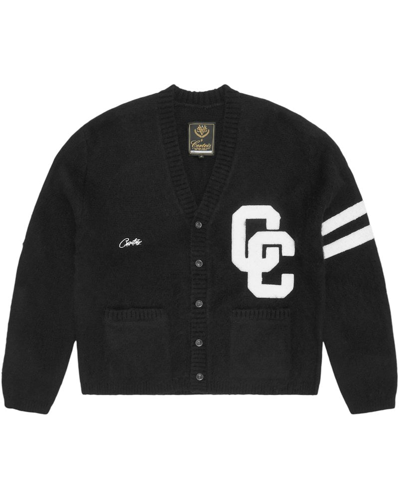 Corteiz College Cardigan - Black