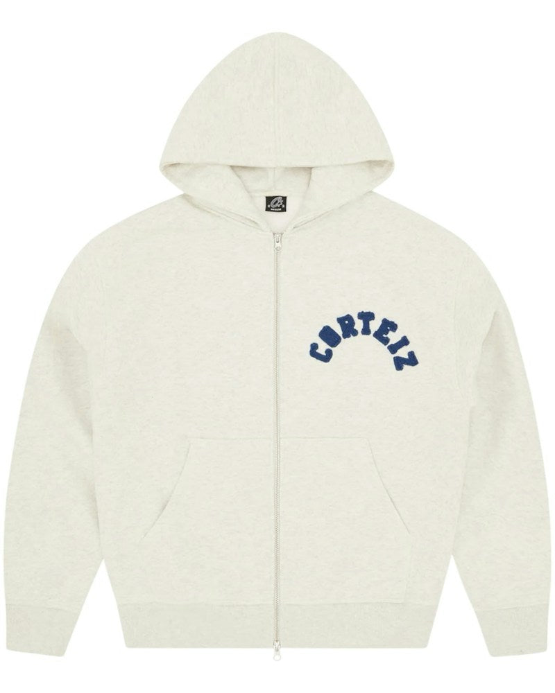 Corteiz Colly Arch Zip Hoodie - Light Heather Grey