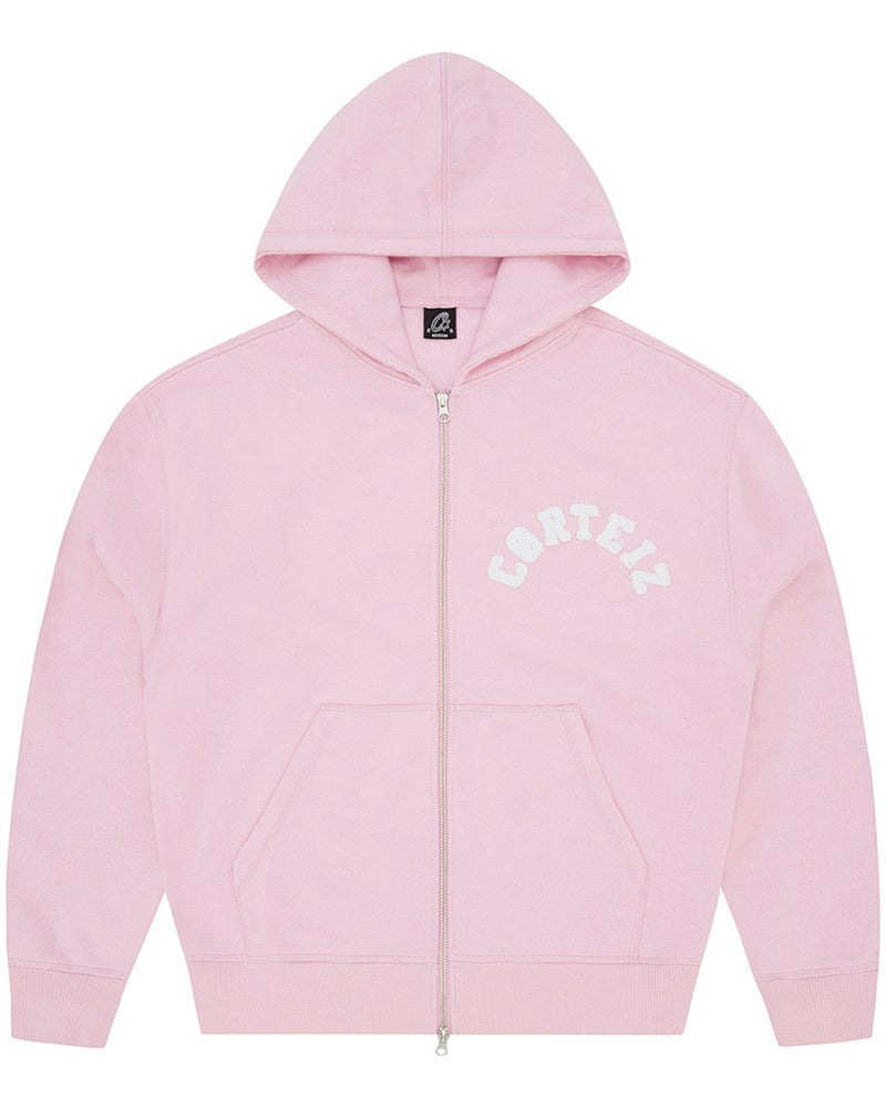 Corteiz Colly Arch Zip Hoodie - Pink