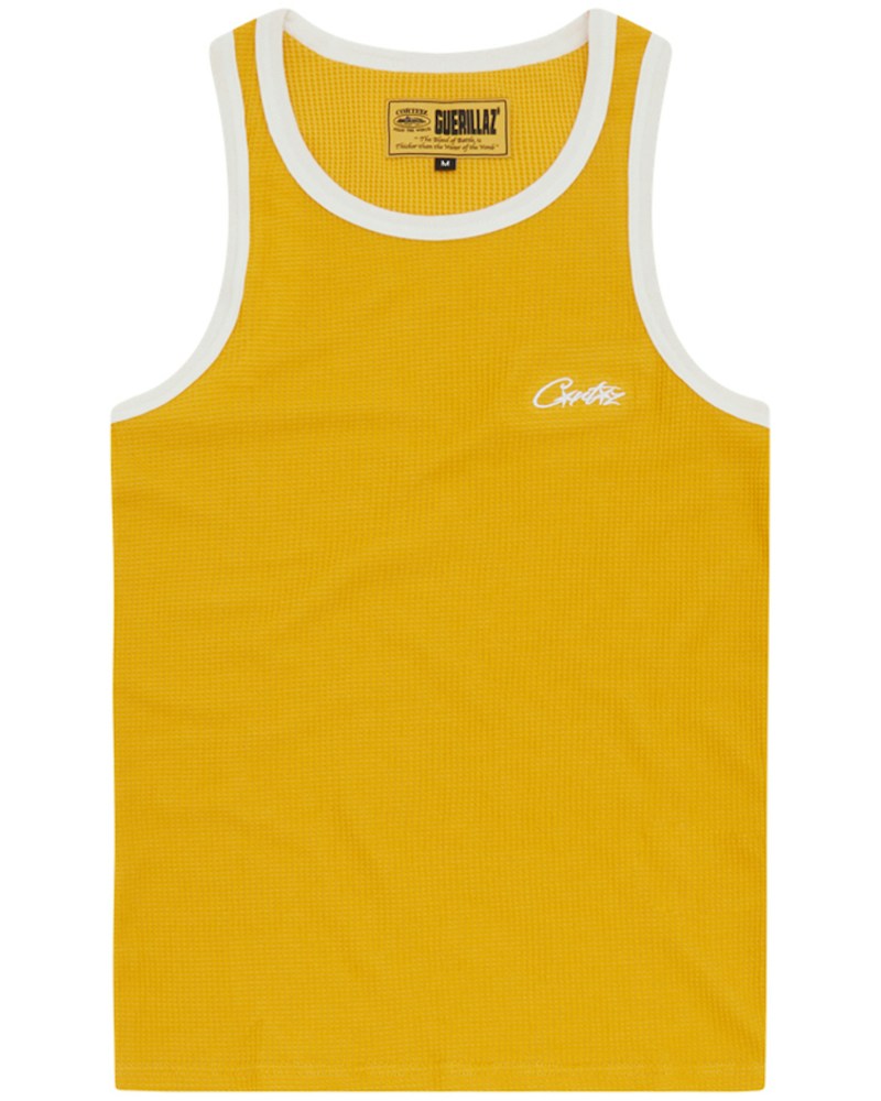 Corteiz Contrast Allstarz Tank Top - Yellow