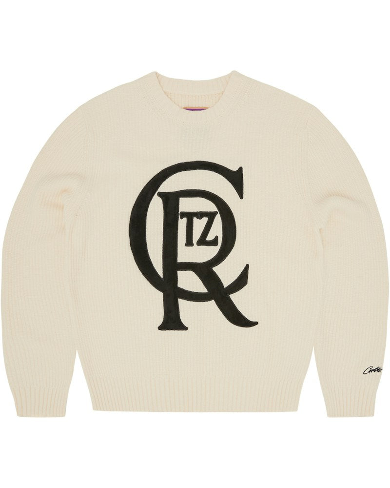 Corteiz Crest Knit Sweater - Off White