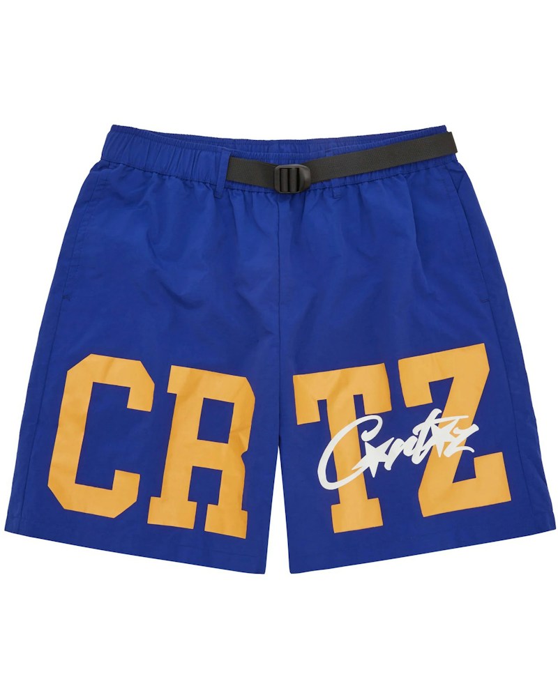 Corteiz Crtz Nylon Shorts - Blue