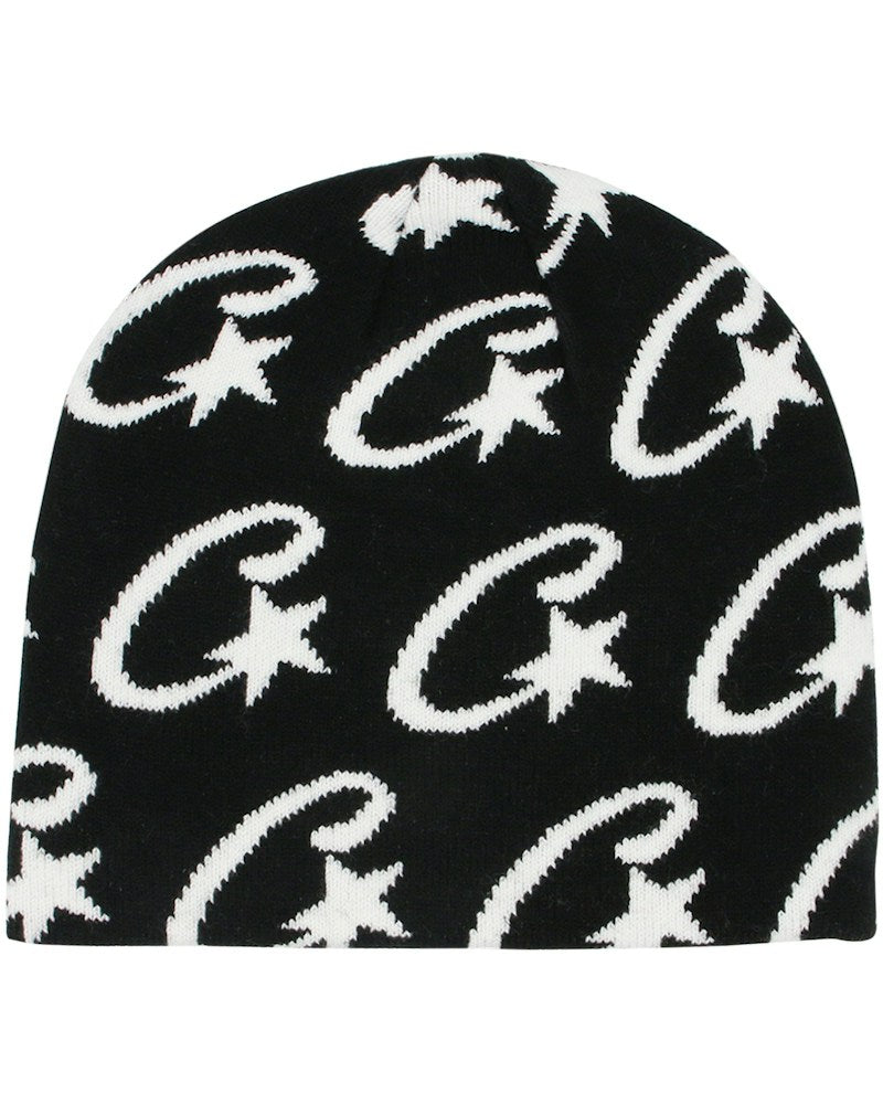 Corteiz Cstarz Monogram Beanie - Black