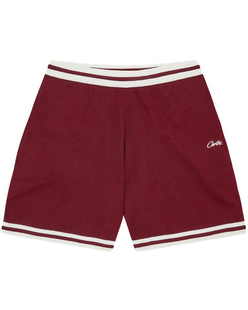 Corteiz Deala Knit Shorts - Burgundy