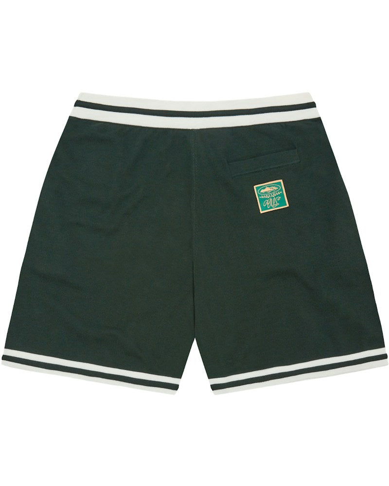 Corteiz Deala Knit Shorts - Forest Green