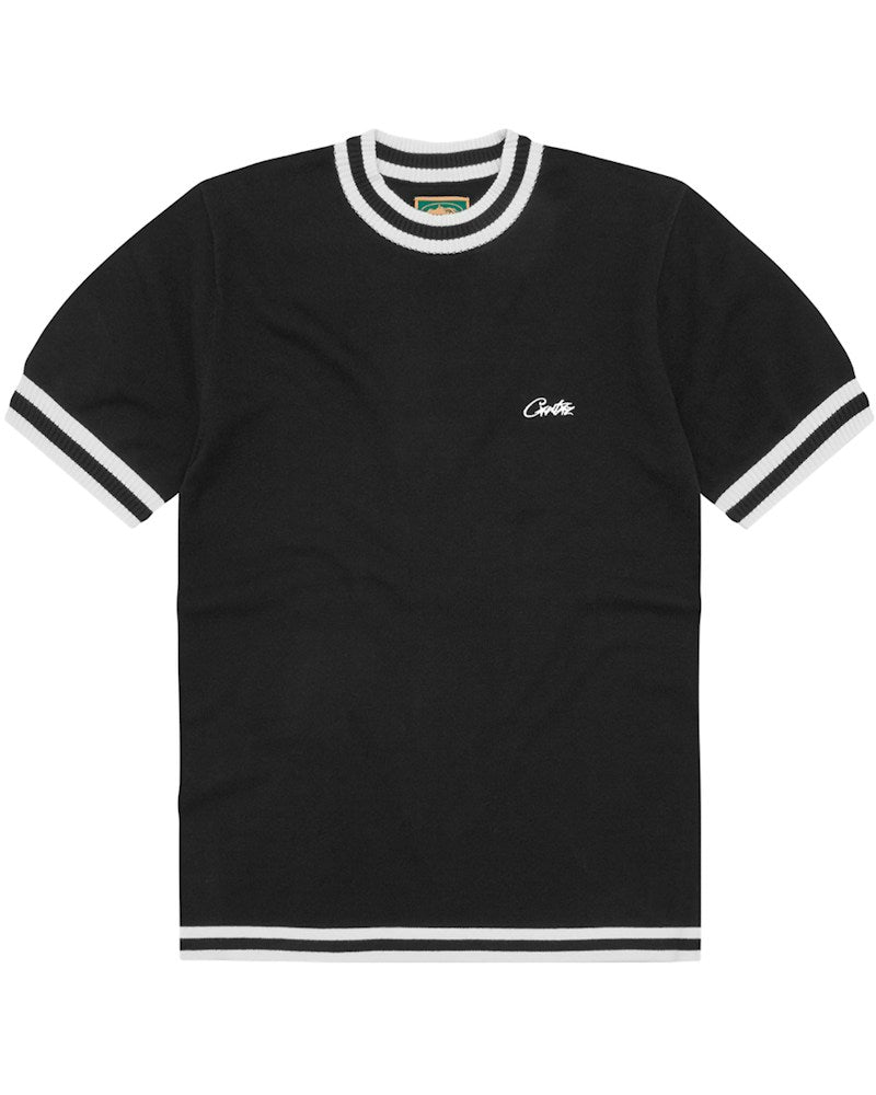 Corteiz Deala Knit Tee - Black