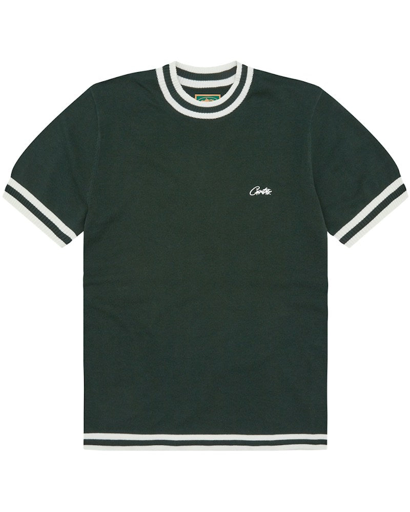 Corteiz Deala Knit Tee - Forest Green