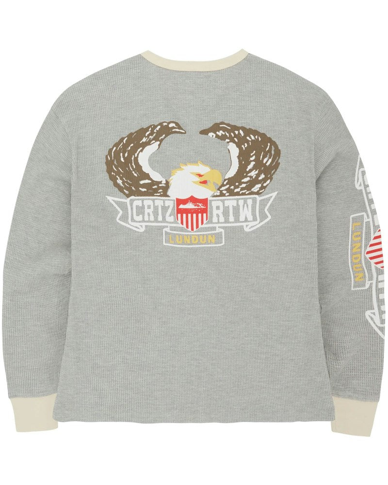 Corteiz Dipset Eagle Waffle Longsleeve - Grey