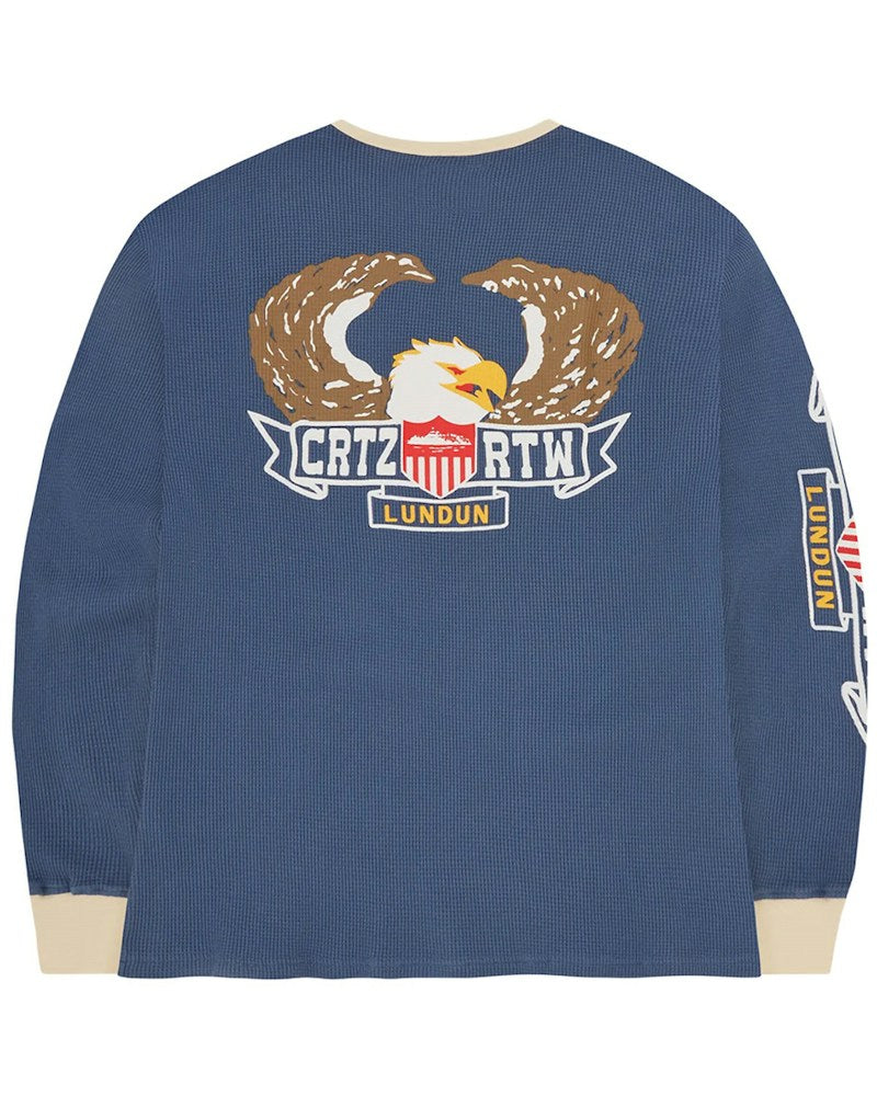 Corteiz Dipset Waffle Longsleeve - Royal Blue