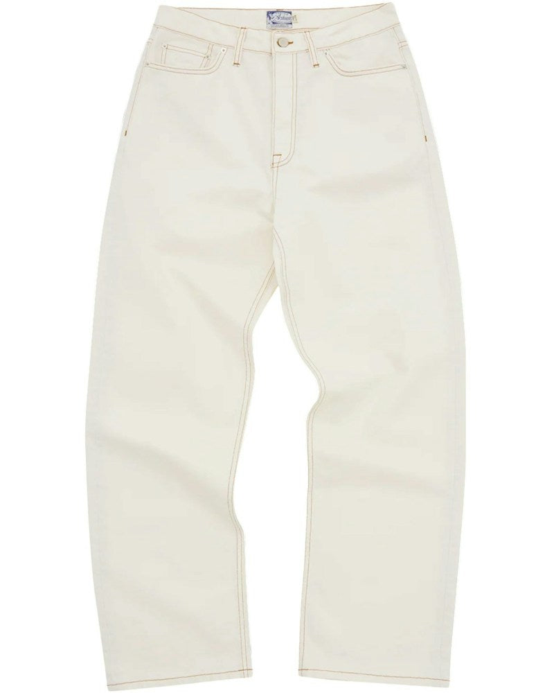 Corteiz Dual Stripe Baggy Jeans - Off White