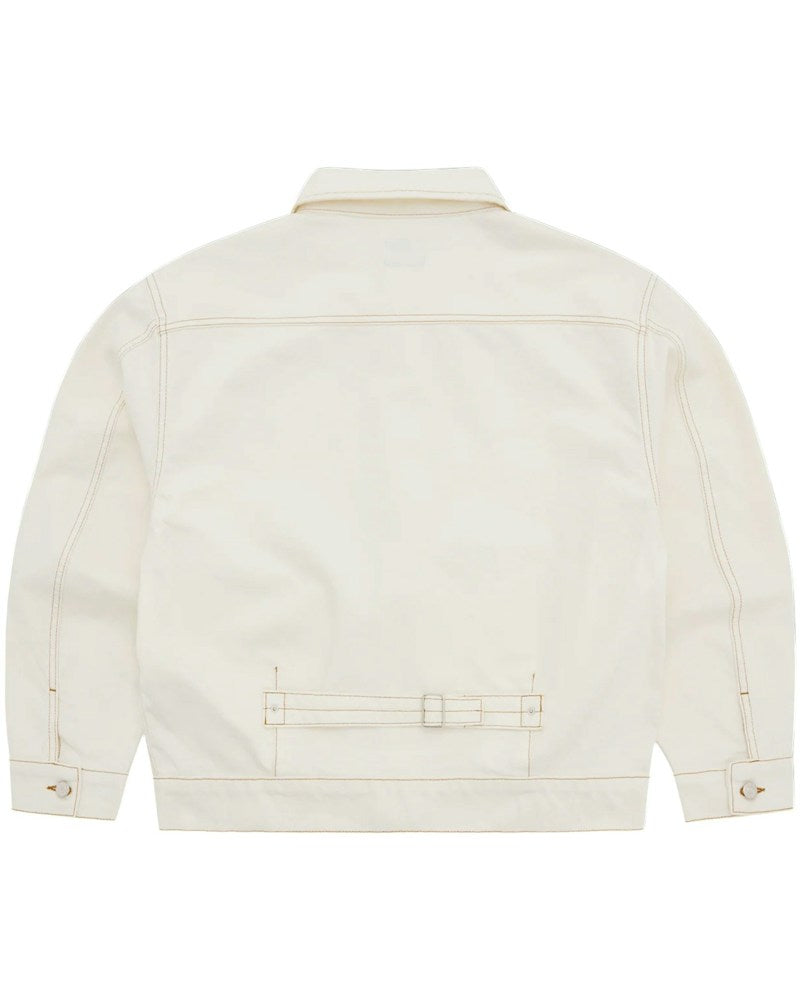 Corteiz Dual Stripe Denim Jacket - Off White