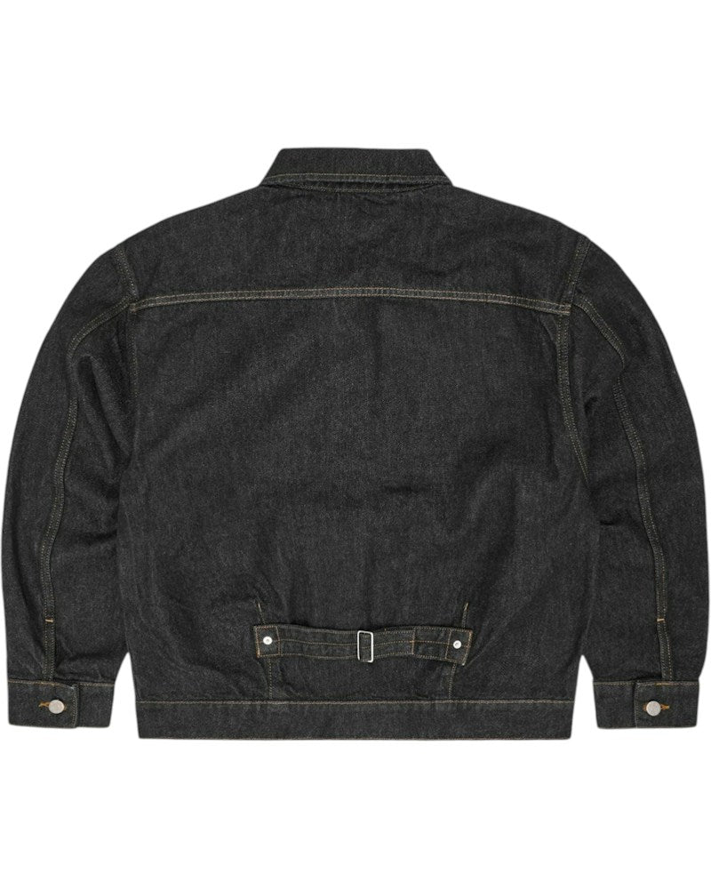Corteiz Dual Stripe Denim Jacket - Washed Black