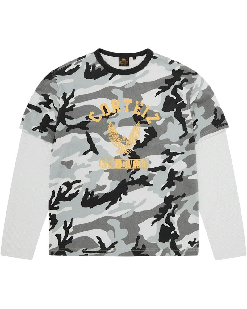 Corteiz Eagle Camo Thermal L/S Top - Arctic