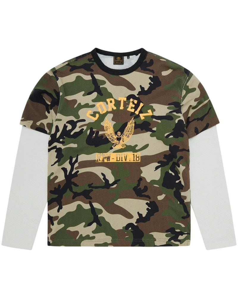 Corteiz Eagle Camo Thermal L/S Top - Woodland