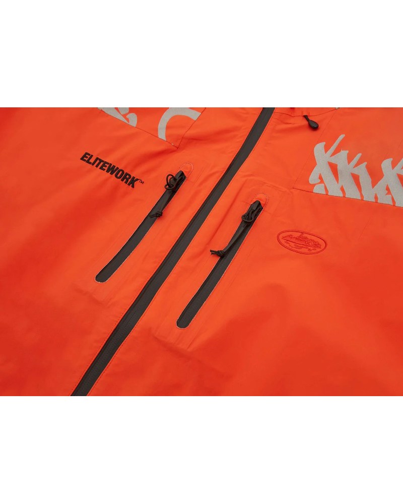 Corteiz Elitework Waterproof Shell Jacket - Orange