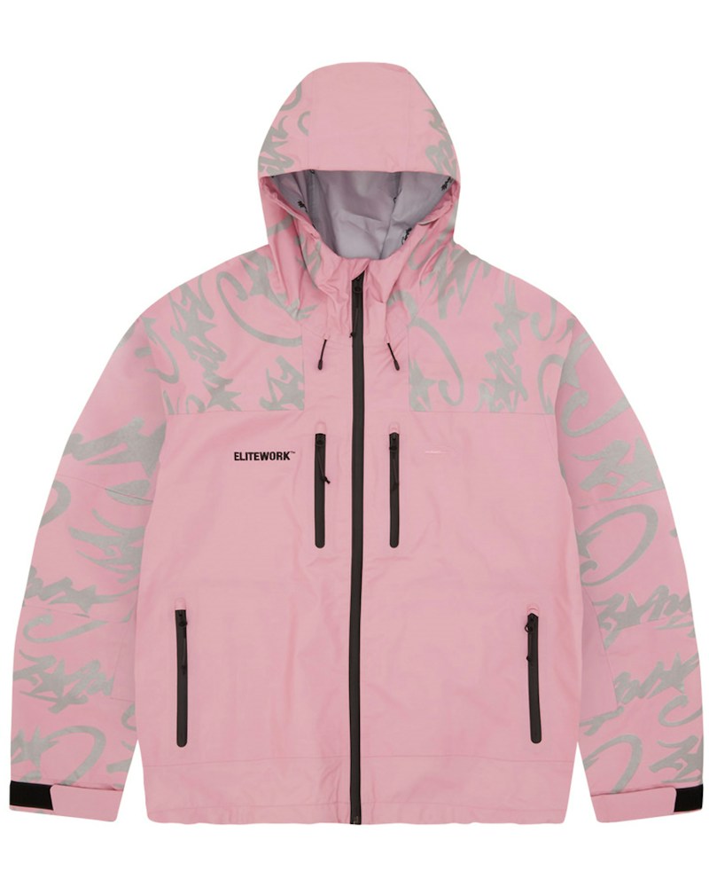 Corteiz Elitework Waterproof Shell Jacket - Pink