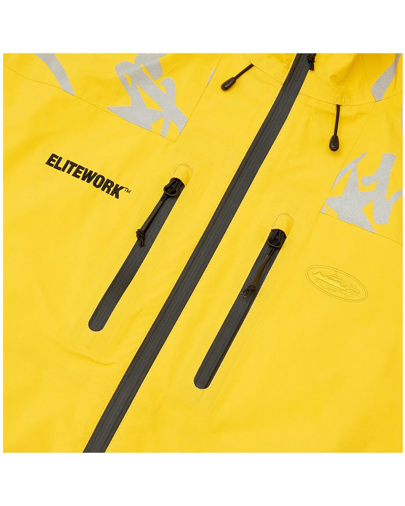 Corteiz Elitework Waterproof Shell Jacket - Yellow