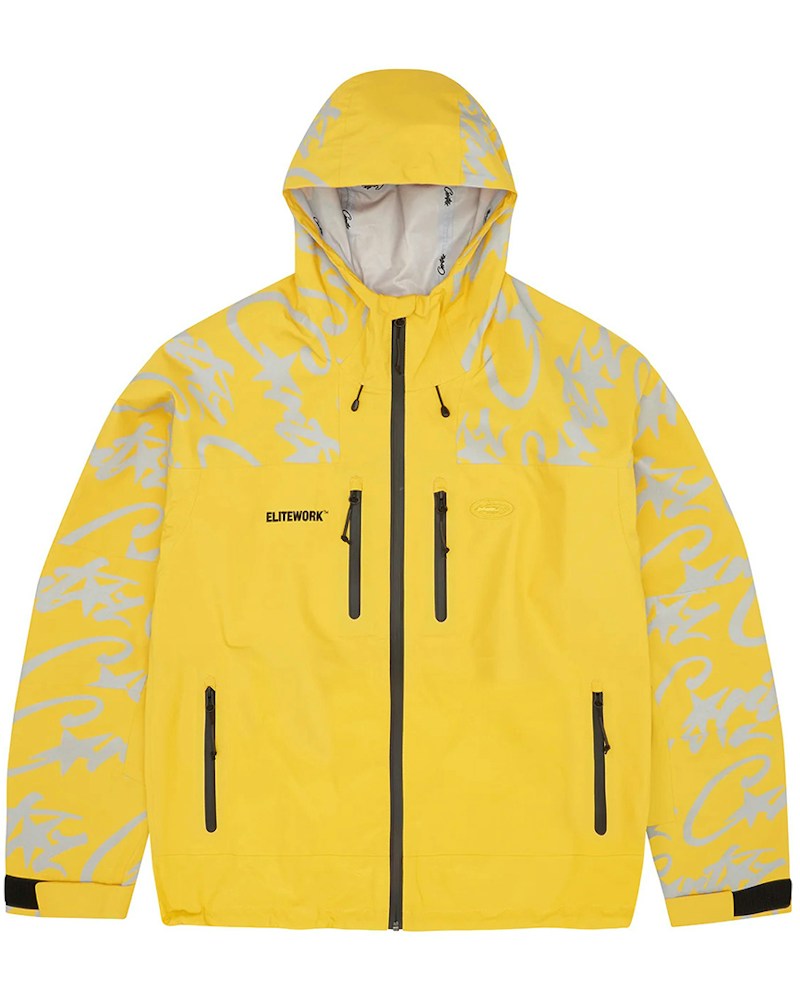 Corteiz Elitework Waterproof Shell Jacket - Yellow