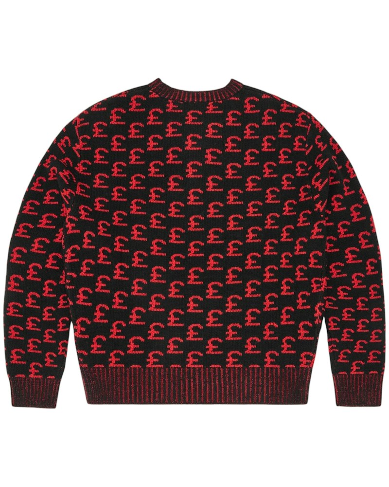 Corteiz GBP Jacquard Knit Sweater - Black