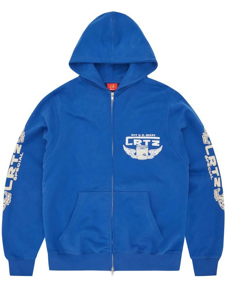 Corteiz Gasolina Double Zip Hoodie - Royal Blue