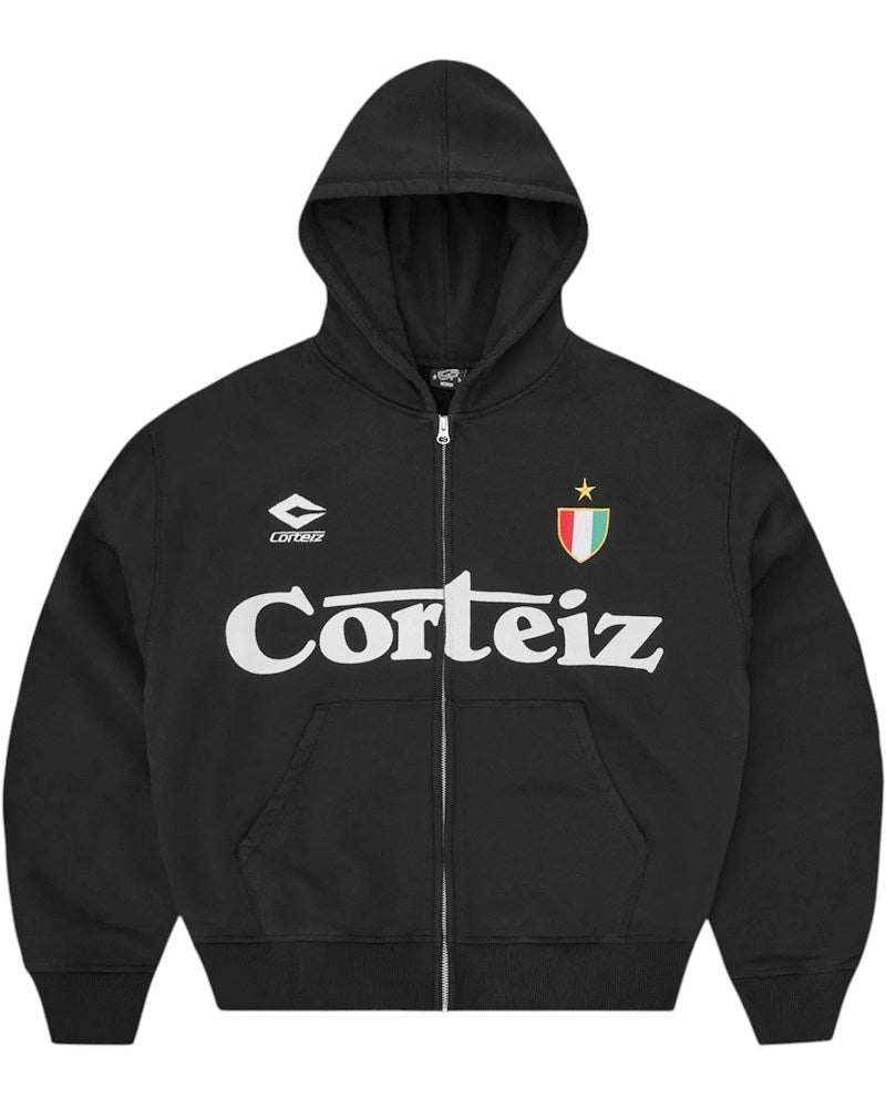 Corteiz Ghini Zip Hoodie - Black