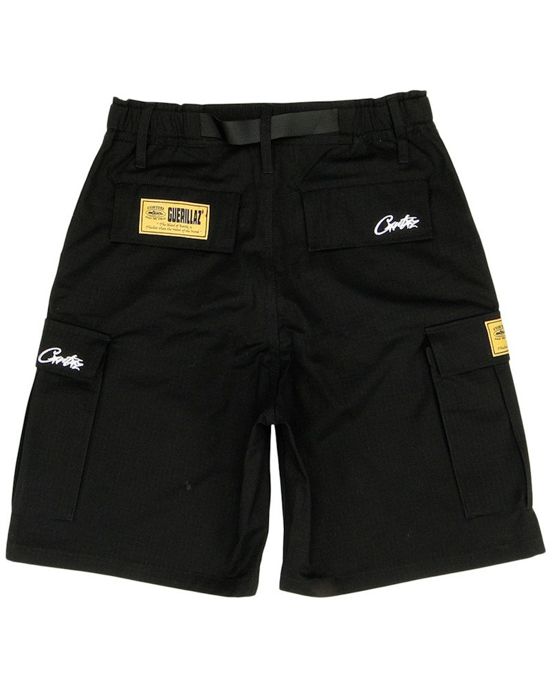 Corteiz Guerillaz 2022* Cargo Shorts - Black