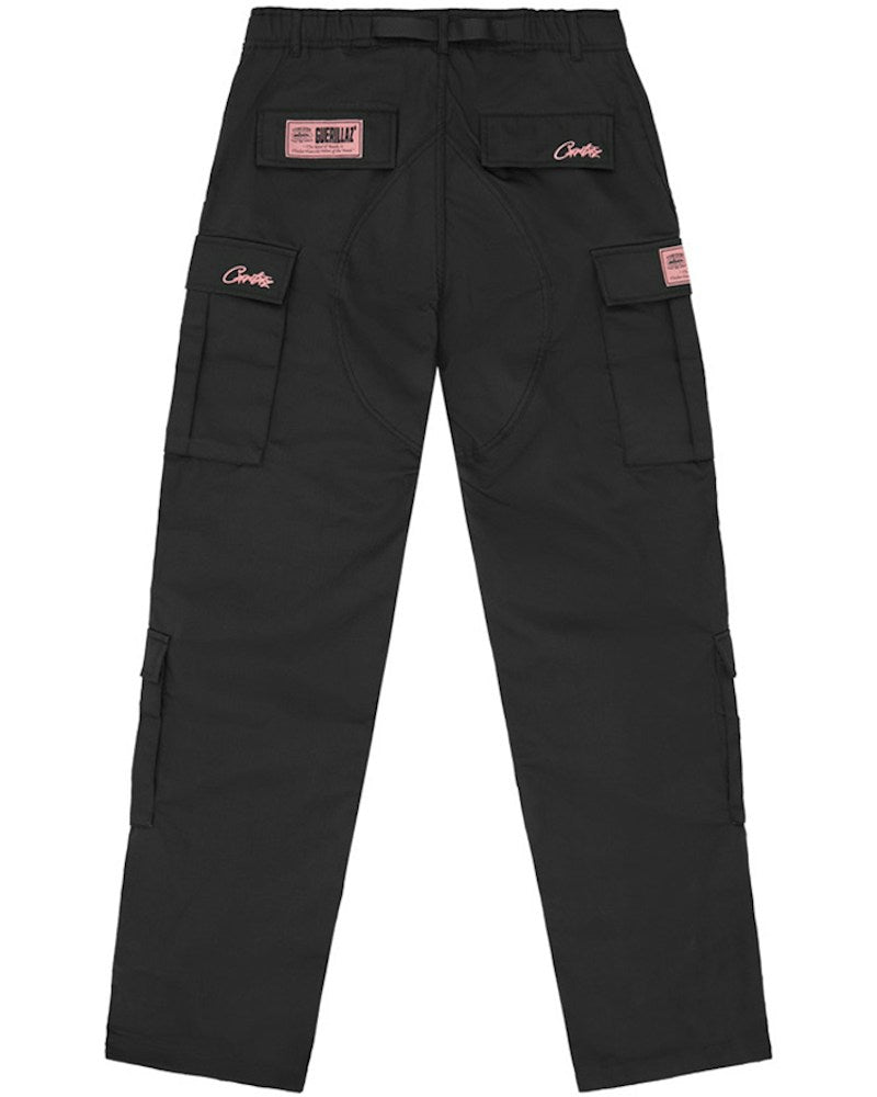 Corteiz Guerillaz Cargo Pant - Black/Pink