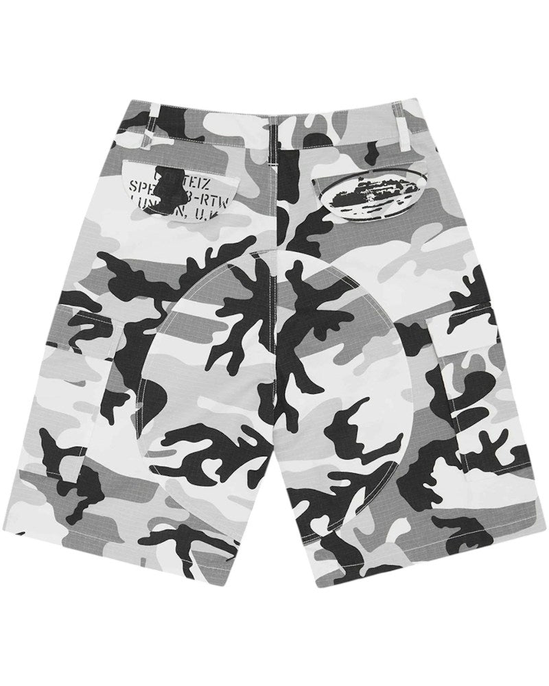Corteiz Guerillaz Cargo Short - Arctic Camo