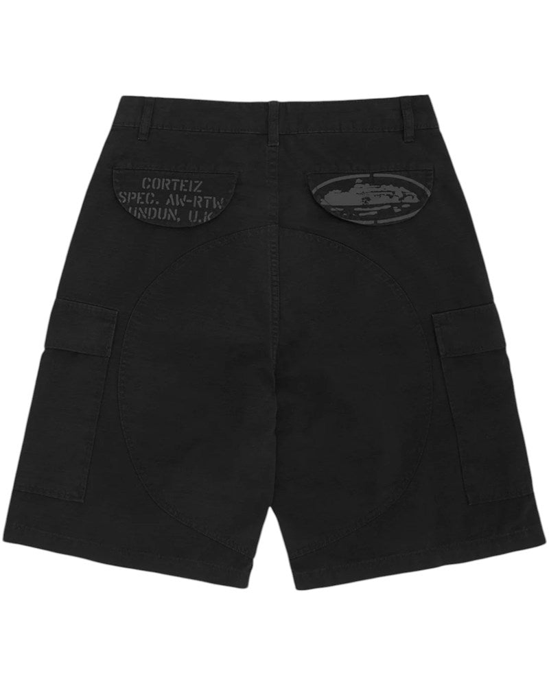 Corteiz Guerillaz Cargo Short - Black