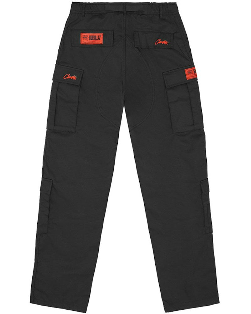 Corteiz Guerillaz Cargos - Black/Red