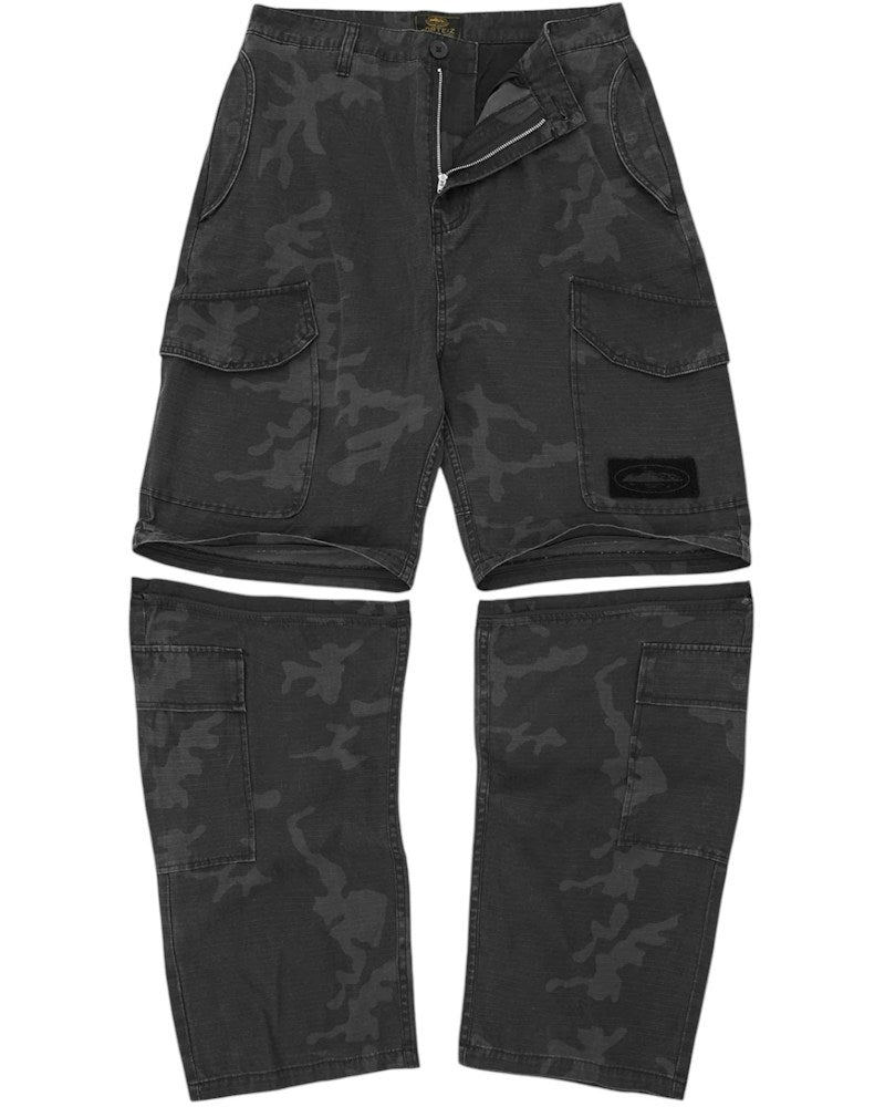 Corteiz Guerillaz Convertible Pant - Black Camo