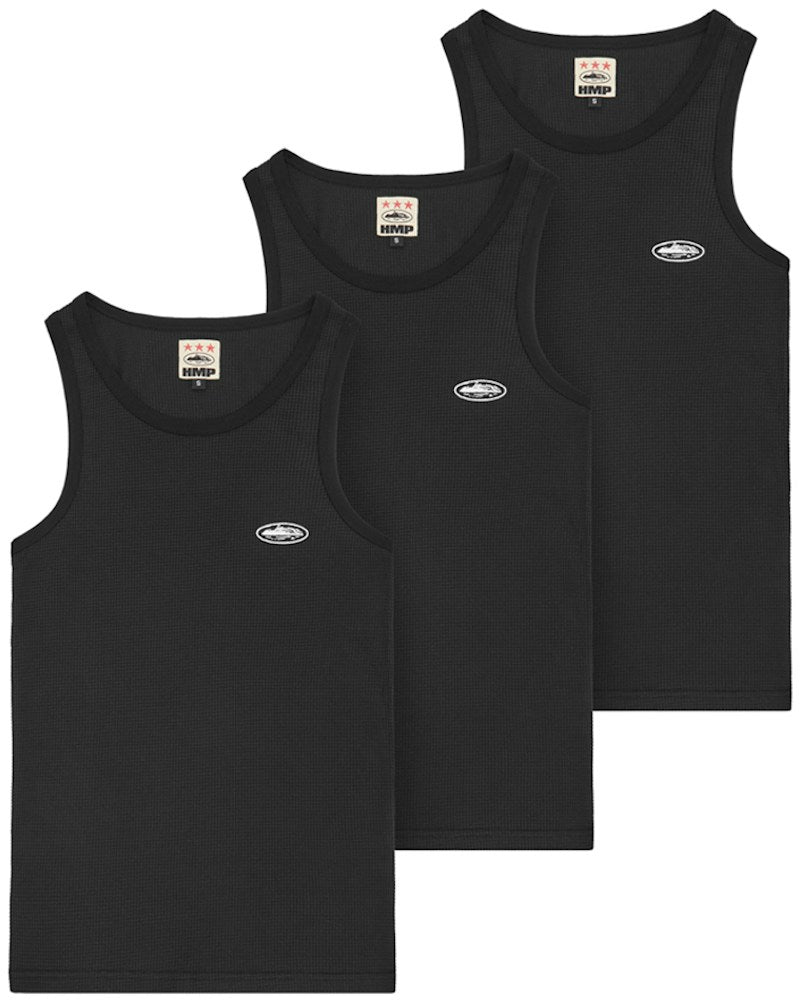 Corteiz HMP Essentials Tank Top (3 Pack) - Black