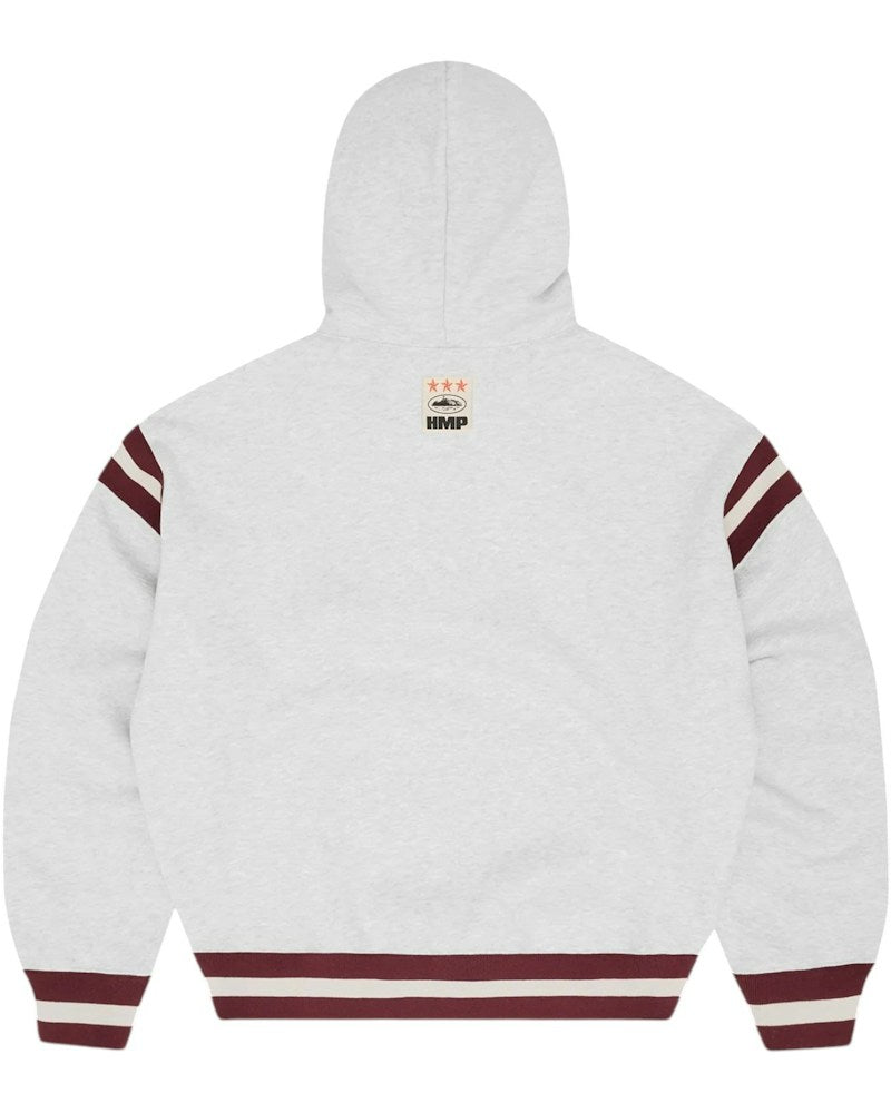 Corteiz HMP Stripe Rib Hoodie - Light Heather